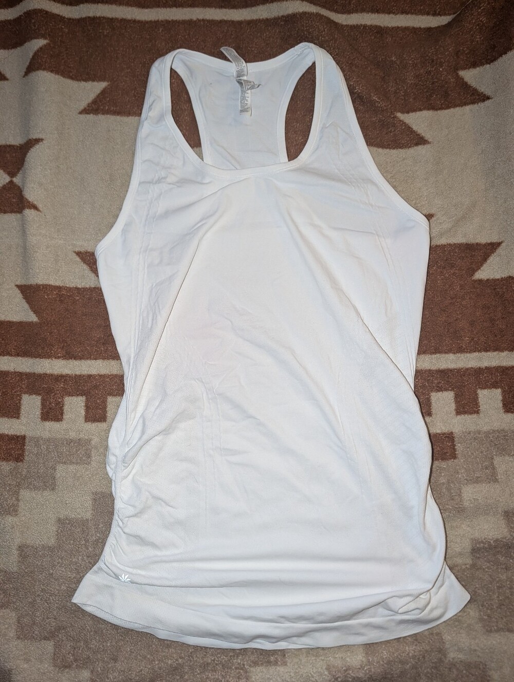 Athleta Women's M White Racerback Performance Tank Gym Active Stretch